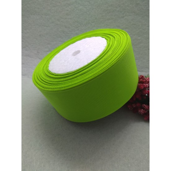 Лента репсовая 4 см, цв. лаймовый